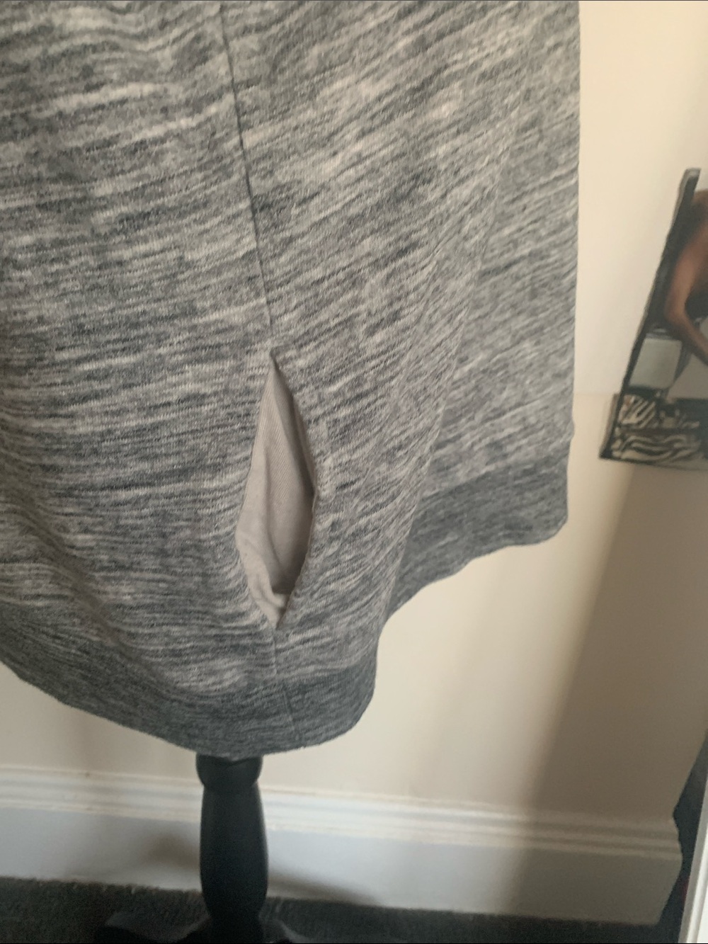 PINK Victoria's Secret Gray Funnel Neck Hoodie with Black Logo - Picture 4 of 10